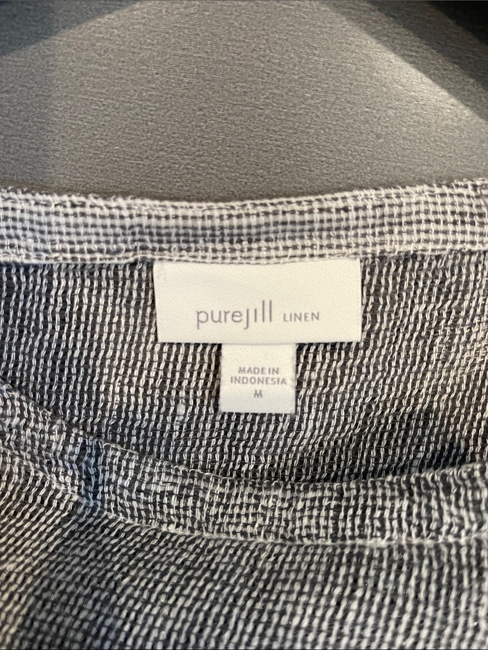 J. Jill Light Gray Linen Tunic - Picture 5 of 8